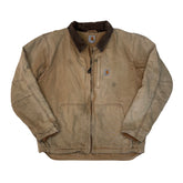 Vintage 90s Carhartt Distressed Tan Full Swing Heavyweight Duck Jacket Size L